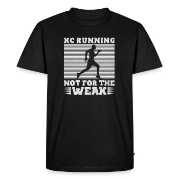 Conception de coureur de cross-country - XC Coach - Course à pied - T-shirt Premium bio Homme - noir - Devant - Nico (187cm)