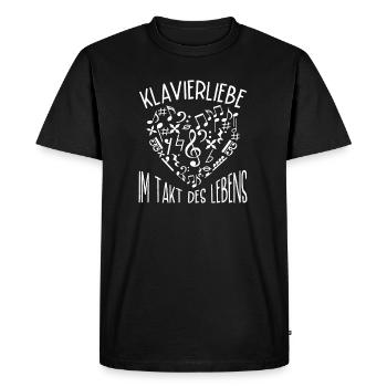 Piano Musicien Piano Love Piano - T-shirt Premium bio Homme - noir - Devant - Nico (187cm)