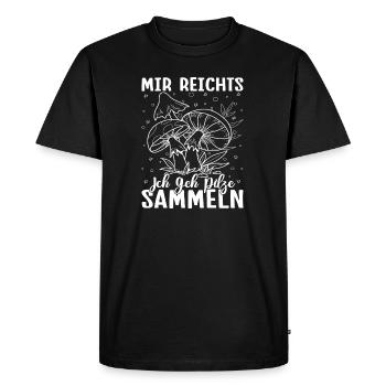 morilles j’en ai marre d’aller chercher des chasseurs de champignons - T-shirt Premium bio Homme - noir - Devant - Nico (187cm)
