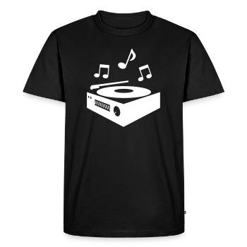 record player platine tourne-disque - T-shirt Premium bio Homme - noir - Devant - Nico (187cm)