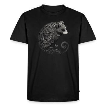 Opossum Celtique Irlandais Drôle Tendance Animaux Rat - T-shirt Premium bio Homme - noir - Devant - Nico (187cm)