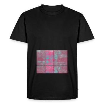 Art print big dog / pink - Men's Premium Organic T-Shirt - black - Front - Nico (187cm)
