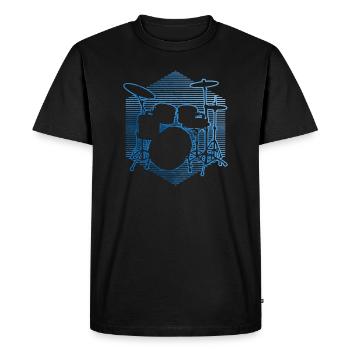 Drum Kit percussionist drummer - Men's Premium Organic T-Shirt - black - Front - Nico (187cm)