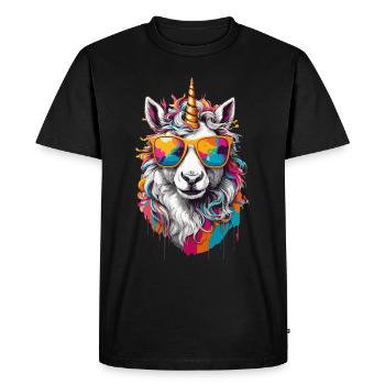 unicorn unicorn magical cute cool cute pony - Men's Premium Organic T-Shirt - black - Front - Nico (187cm)
