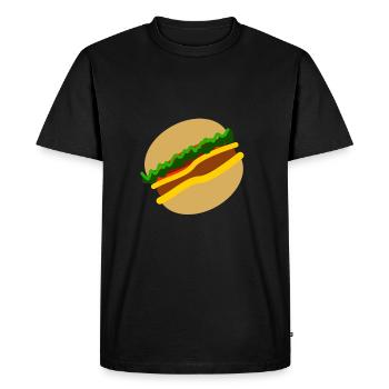 Burger symbol - Men's Premium Organic T-Shirt - black - Front - Nico (187cm)