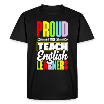 ESL Teacher Linguist Multilingual Teaching Proud - Men's Premium Organic T-Shirt - black - Front - Nico (187cm)