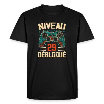1995 cadeaux 29e Anniversaire, Aventure de 29 Ans - T-shirt Premium bio Homme - noir - Devant - Nico (187cm)
