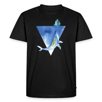 Baleine baleine baleine - T-shirt Premium bio Homme - noir - Devant - Nico (187cm)