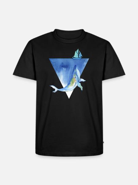 Wal Wal Wal - Männer Premium Bio T-Shirt - Schwarz