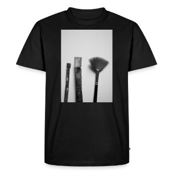 brush - Men's Premium Organic T-Shirt - black - Front - Nico (187cm)