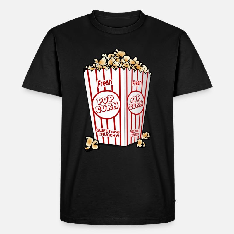 Frisches Popcorn - Männer Premium Bio T-Shirt - Schwarz