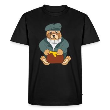 Nounours - T-shirt Premium bio Homme - noir - Devant - Nico (187cm)