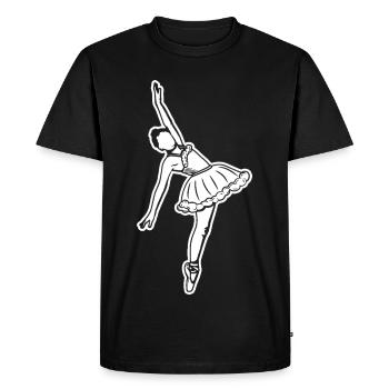 Dessin de ballerine - T-shirt Premium bio Homme - noir - Devant - Nico (187cm)