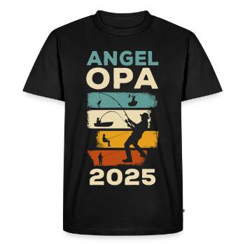 Pension 2025 Pensioner Fishing Pension Angler - Men's Premium Organic T-Shirt - black - Front - Nico (187cm)