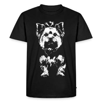 Original Yorkshire Terrier - Yorkie Lover - Men's Premium Organic T-Shirt - black - Front - Nico (187cm)