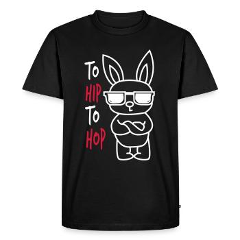 To Hip To Hop Easter - Men's Premium Organic T-Shirt - black - Front - Nico (187cm)