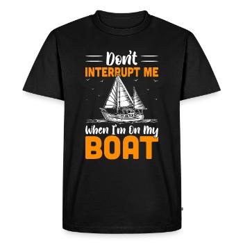 Voile de yacht qui dit drôle de voilier - T-shirt Premium bio Homme - noir - Devant - Nico (187cm)