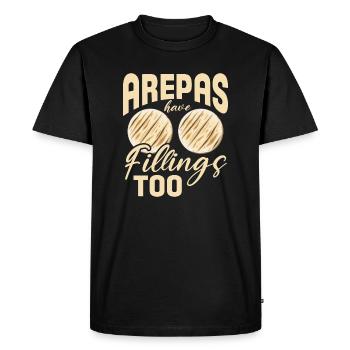 Les arepas ont aussi des garnitures Design pour un amateur d’arepa - T-shirt Premium bio Homme - noir - Devant - Nico (187cm)