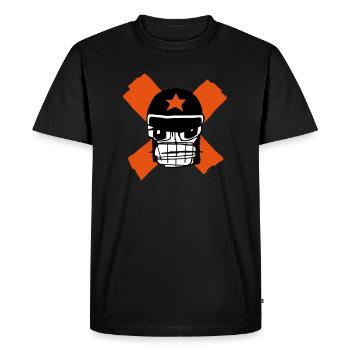 Biker Micky Biker - Men's Premium Organic T-Shirt - black - Front - Nico (187cm)