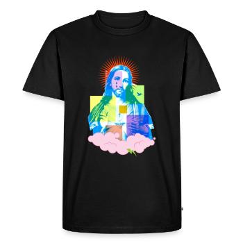 jesus - Men's Premium Organic T-Shirt - black - Front - Nico (187cm)