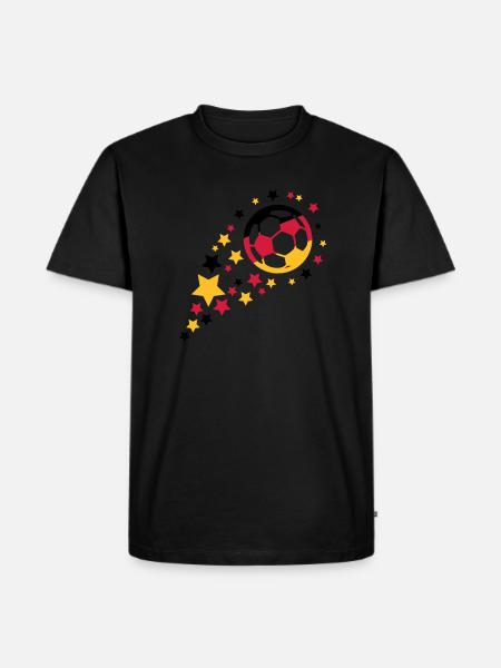 fußball design - Männer Premium Bio T-Shirt - Schwarz