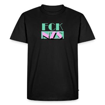 FCK NZS AFD contre le racisme - T-shirt Premium bio Homme - noir - Devant - Nico (187cm)