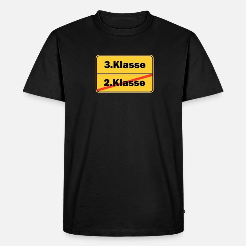 3.Klasse Schulkind Schule Grundschule - Männer Premium Bio T-Shirt - Schwarz