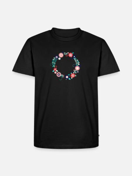 Create your own flower wreath - Men's Premium Organic T-Shirt - black