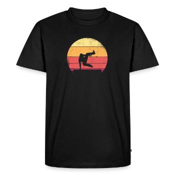 Cadeaux de sport freerunning parkour drôles - T-shirt Premium bio Homme - noir - Devant - Nico (187cm)