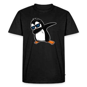 Dabbing Pingouin cool - T-shirt Premium bio Homme - noir - Devant - Nico (187cm)