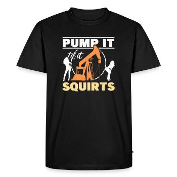 Pompez-le jusqu’à ce qu’il gicle un travailleur des champs pétrolifères de la plate-forme pétrolière - T-shirt Premium bio Homme - noir - Devant - Nico (187cm)
