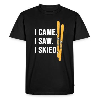 Skieurs Skieurs Poudreuse Neige Piste de ski - T-shirt Premium bio Homme - noir - Devant - Nico (187cm)