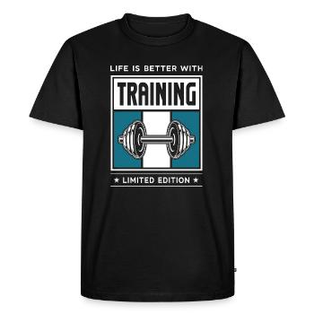Formation - T-shirt Premium bio Homme - noir - Devant - Nico (187cm)
