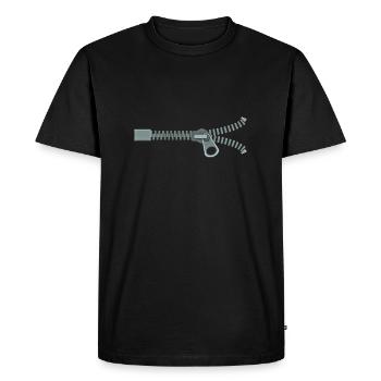 Fermeture éclair fermeture éclair fermeture éclair - T-shirt Premium bio Homme - noir - Devant - Nico (187cm)