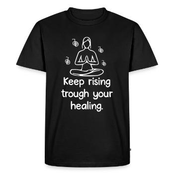 Cadeaux Reiki | Maîtres Reiki Thérapeutes Reiki - T-shirt Premium bio Homme - noir - Devant - Nico (187cm)
