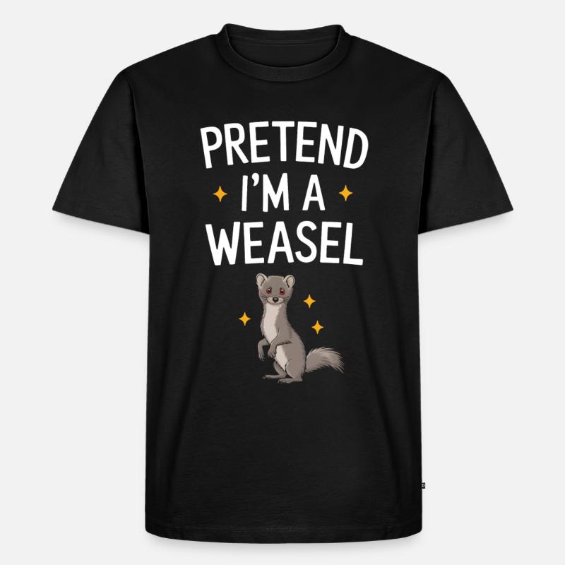 Wiesel - Männer Premium Bio T-Shirt - Schwarz