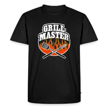 GRILL MASTER FLAMES VINTAGE - Men's Premium Organic T-Shirt - black - Front - Nico (187cm)