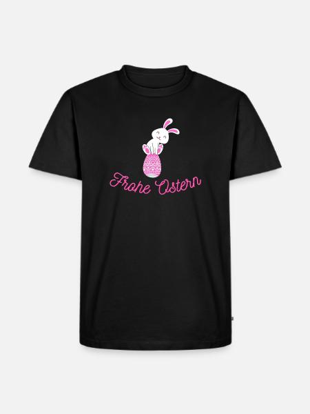 Frohe Ostern - Männer Premium Bio T-Shirt - Schwarz