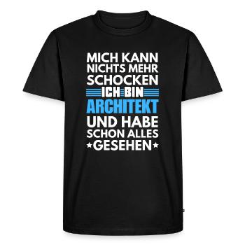 Non-shockable architect - Men's Premium Organic T-Shirt - black - Front - Nico (187cm)
