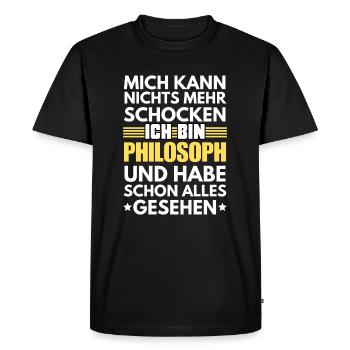 Non-shockable philosopher - Men's Premium Organic T-Shirt - black - Front - Nico (187cm)