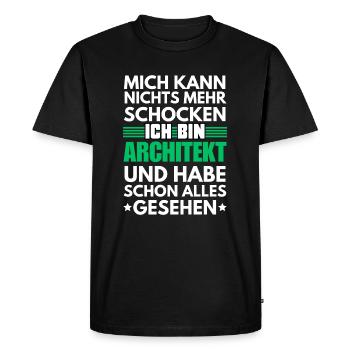 Non-shockable architect - Men's Premium Organic T-Shirt - black - Front - Nico (187cm)