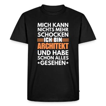 Non-shockable architect - Men's Premium Organic T-Shirt - black - Front - Nico (187cm)
