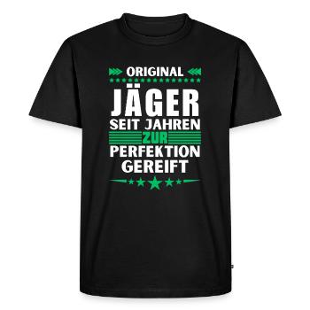 Les chasseurs ont mûri à la perfection - T-shirt Premium bio Homme - noir - Devant - Nico (187cm)