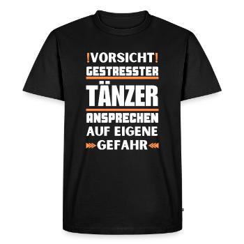 Ne parlez pas à des danseurs stressés ! - T-shirt Premium bio Homme - noir - Devant - Nico (187cm)