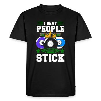 Billard, Snooker - T-shirt Premium bio Homme - noir - Devant - Nico (187cm)