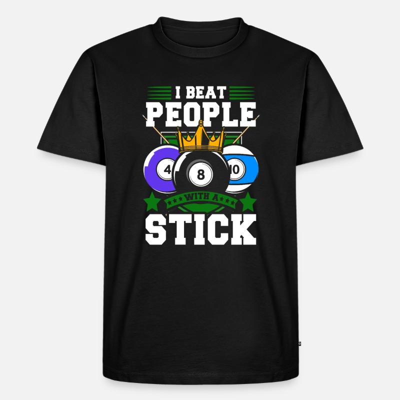 Billard Snooker - Männer Premium Bio T-Shirt - Schwarz