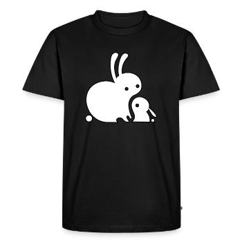 Lapin Lapin Lapin - T-shirt Premium bio Homme - noir - Devant - Nico (187cm)