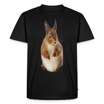 Écureuils - T-shirt Premium bio Homme - noir - Devant - Nico (187cm)