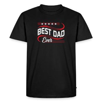 BEST DAD EVER - T-shirt Premium bio Homme - noir - Devant - Nico (187cm)
