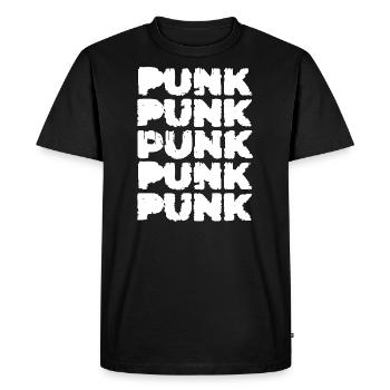 bold punk logo - Men's Premium Organic T-Shirt - black - Front - Nico (187cm)